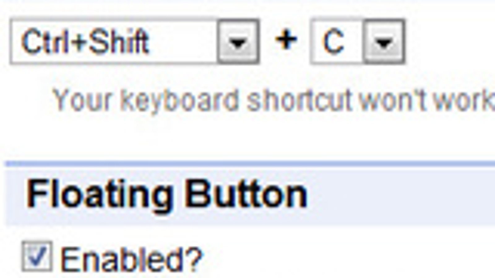 chrome print selection keyboard shortcut