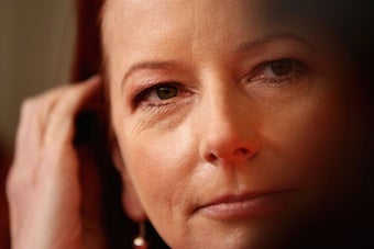 Illustration for article titled Australia's Female Prime Minister Insists On Living In Sin, 4:30am Blow Dries