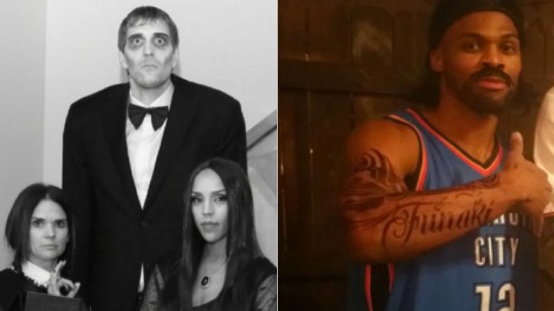 Illustration for article titled Russell Westbrook And Dirk Nowitzki Are Very Good At Halloween