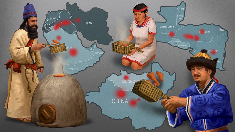 Illustration for article titled Historians Reveal Multiple Cradles Of Civilization Each Independently Developed Chicken Tender Basket
