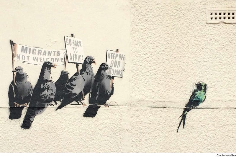 Illustration for article titled Rasszizmus miatt távolítottak el egy új Banksy-festményt