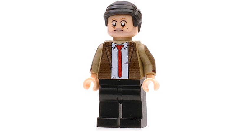 Illustration for article titled Keep this Clumsy Mr. Bean Minifigure Away From Your Favorite Lego Sets