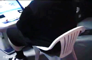 Image result for chair break gif