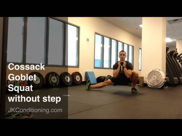 Cossack Goblet Squats Challenge Your Hip Muscles and Your Balance