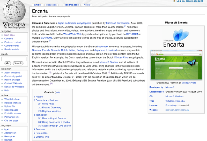 Microsoft Encarta Encyclopedia