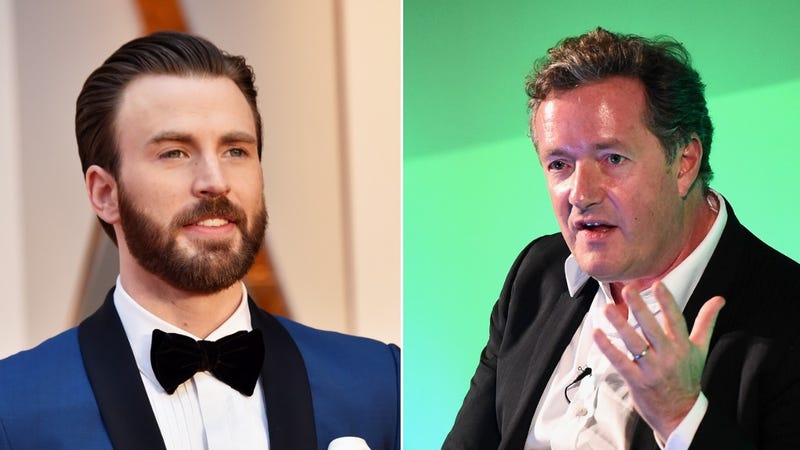 Illustration for article titled Dumb guy Piers Morgan has managed to piss off lovable guy Chris Evans