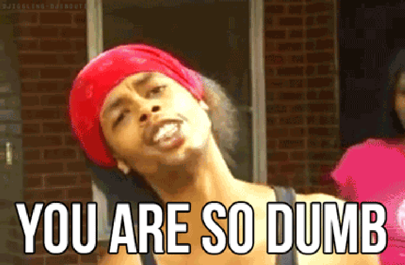 Bilderesultat for you re dumb gif