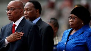 Zuma with Sizakele Khumalo, one of his wives (AFP)