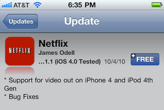 new ios update not allowing netflix app downloaded to play