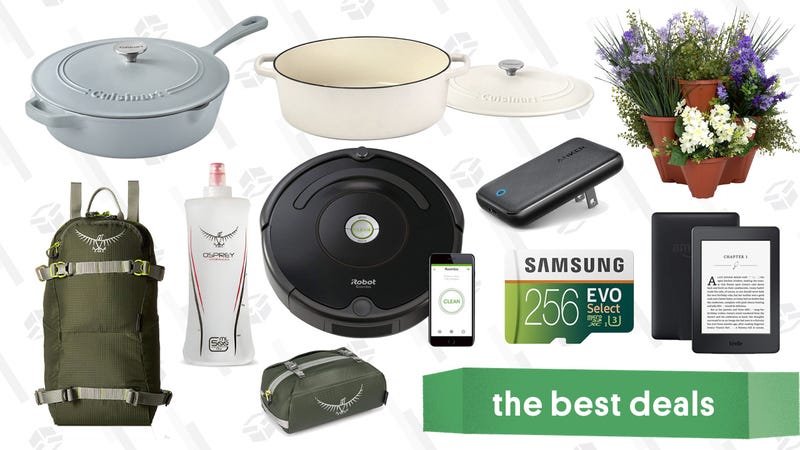 Illustration for article titled Monday's Best Deals: Osprey Hiking Gear, Cuisinart Cast Iron Cookware, Roomba, and More