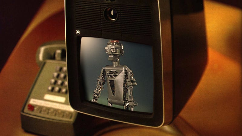 Paleofuture’s Robot From the Future, taking your questions via videophone (from the future, naturally)
