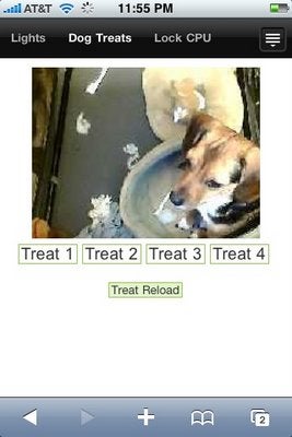 Illustration for article titled Homebrew iPhone App Lets You Reward Sparky From Afar