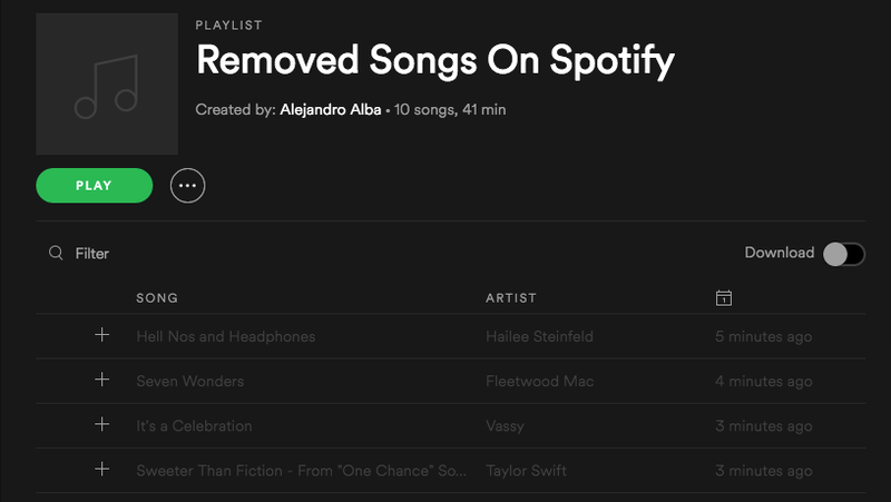 How To See Which Songs Spotify Has Removed From Your Playlists