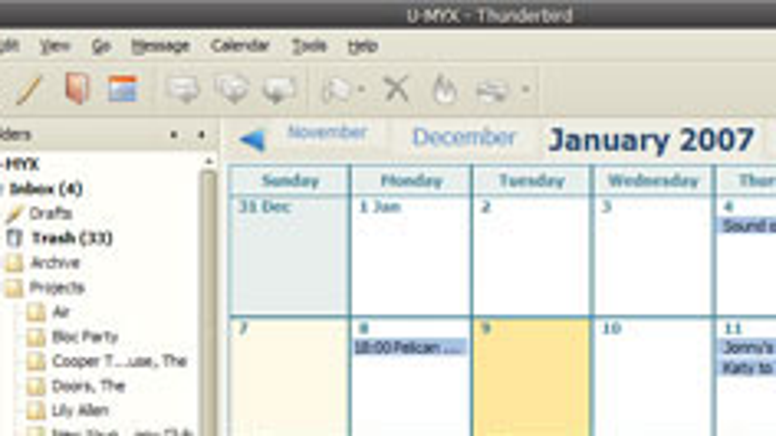 thunderbird exchange calendar