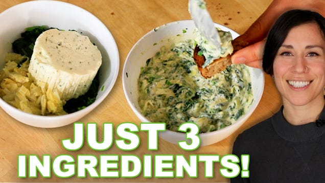 Make This Simple Three-Ingredient Spinach and Artichoke Dip