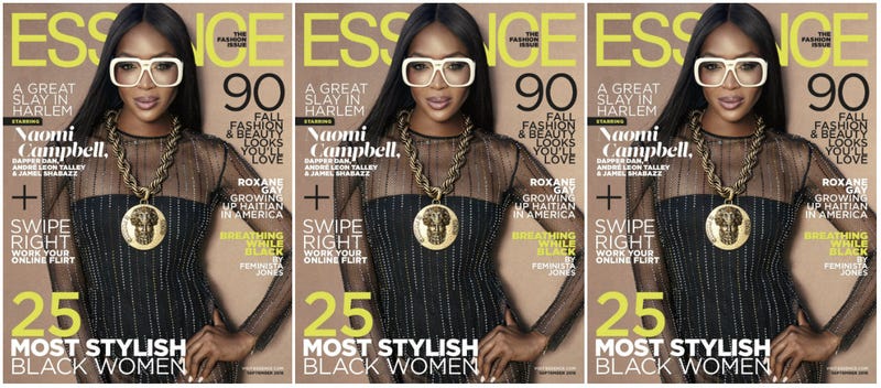 Naomi Campbell covers the September issue of Essence magazine