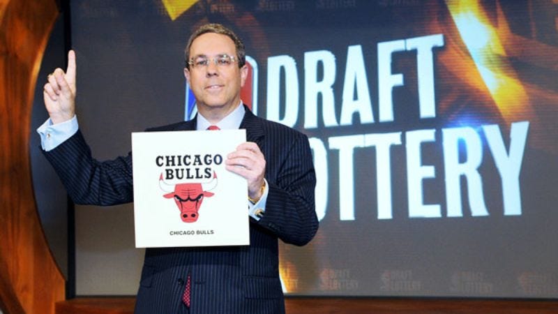 Illustration for article titled Bulls Blow NBA Draft Lottery Win On More NBA Draft Lottery Tickets