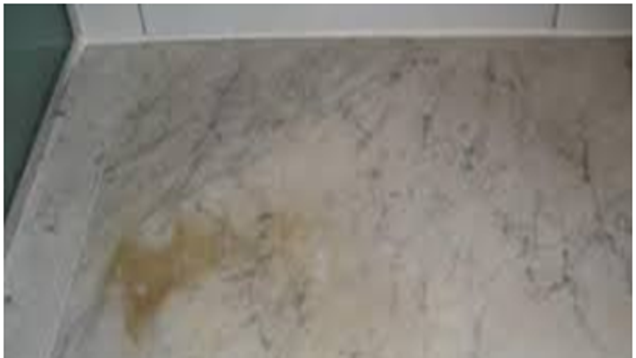 how to get rust off granite countertop