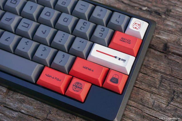 This Official Star Wars Keycap Set Leans Towards The Dark Side - i find your lack of custom keycaps disturbing no these are the keycaps you re looking for only imperial stormtroopers type so precise