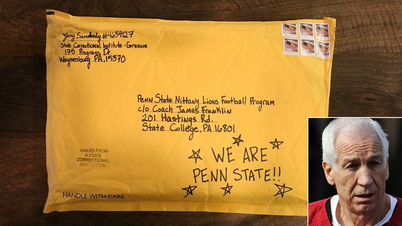 Illustration for article titled Penn State Staff Unsure What To Do With Breathtakingly Innovative Defensive Playbooks Jerry Sandusky Keeps Sending Them