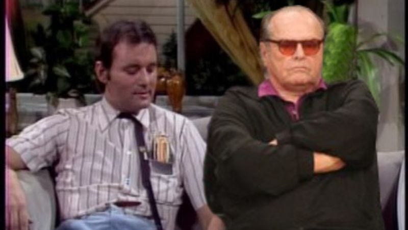 Bill Murray and Jack Nicholson in one of their classic sketches as "The Nerds."