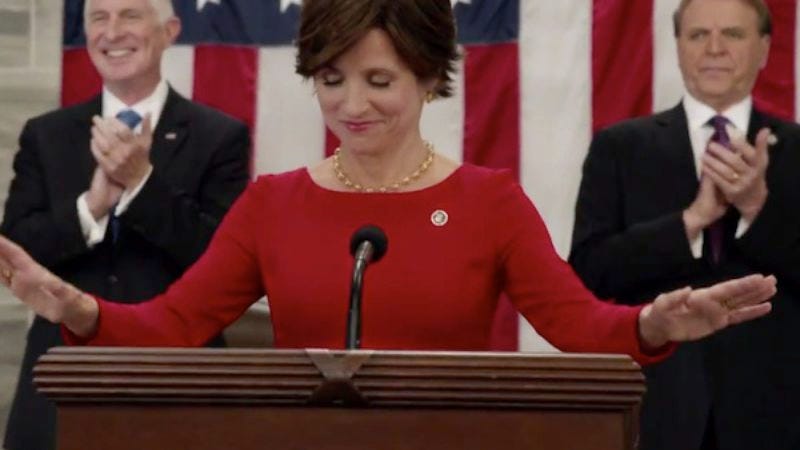 Illustration for article titled Election night holds President Selina Meyer’s fate in its twisted hands