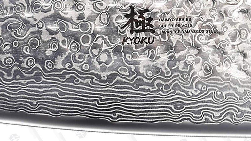 Kyoku Daimyo 8.5” Damascus Steel Kiritsuke Knife | $78 | Amazon | Promo code KYOKUBVXKyoku Daimyo 7” Damascus Steel Santoku Knife | $80 | Amazon | Promo code KYOKUDSZ