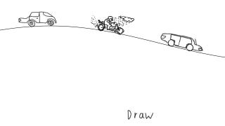 Illustration for article titled It’s a swarm of hand-drawn cars on The Single Lane Super Highway
