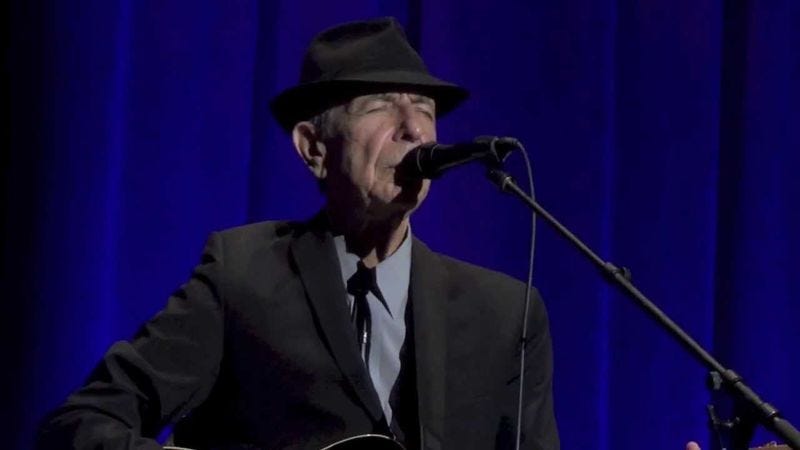 Illustration for article titled Exclusive: Watch a song from Leonard Cohen’s new live DVD