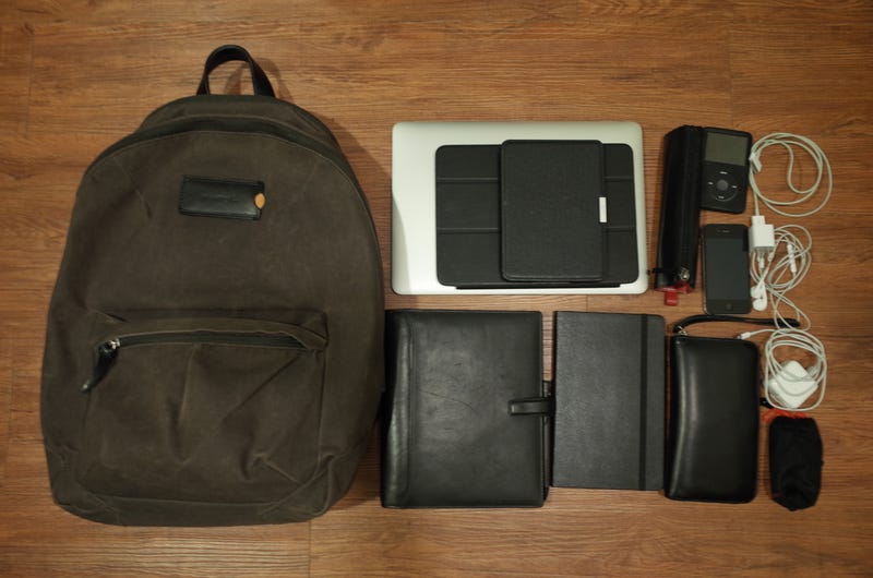 Illustration for article titled A writer's backpack, and the stuff inside