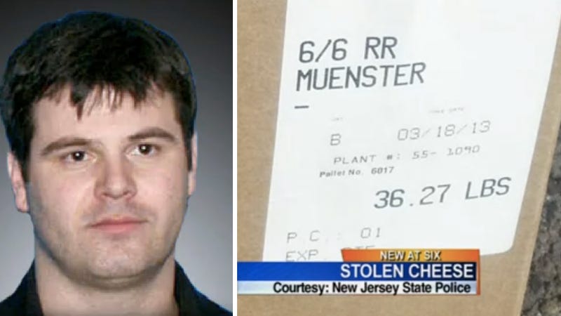 Illustration for article titled Trucker Busted With 42,000 Pounds Of Stolen Muenster Cheese