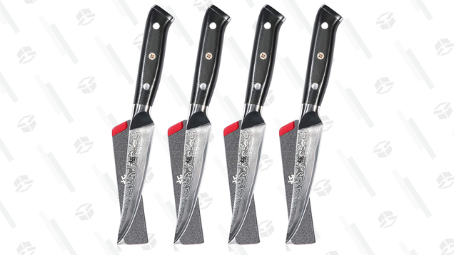 Slice and Dice (And Save!) With $52 off Kyoku's Damascus Steak Knives