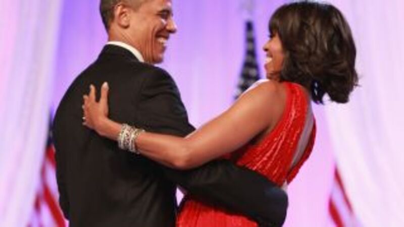 Lean into love: the Obamas at the inaugural ballGetty Images