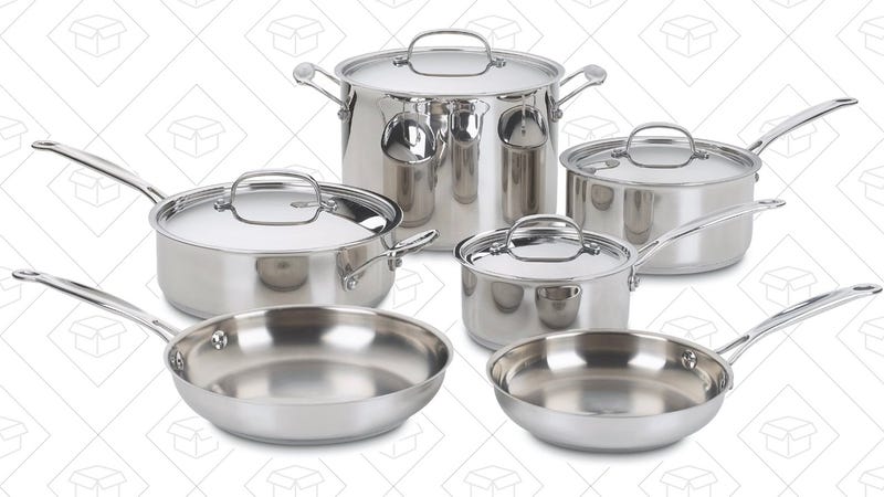 Cuisinart 77-10 Chef’s Classic Stainless 10-Piece Cookware Set | $80 | Amazon