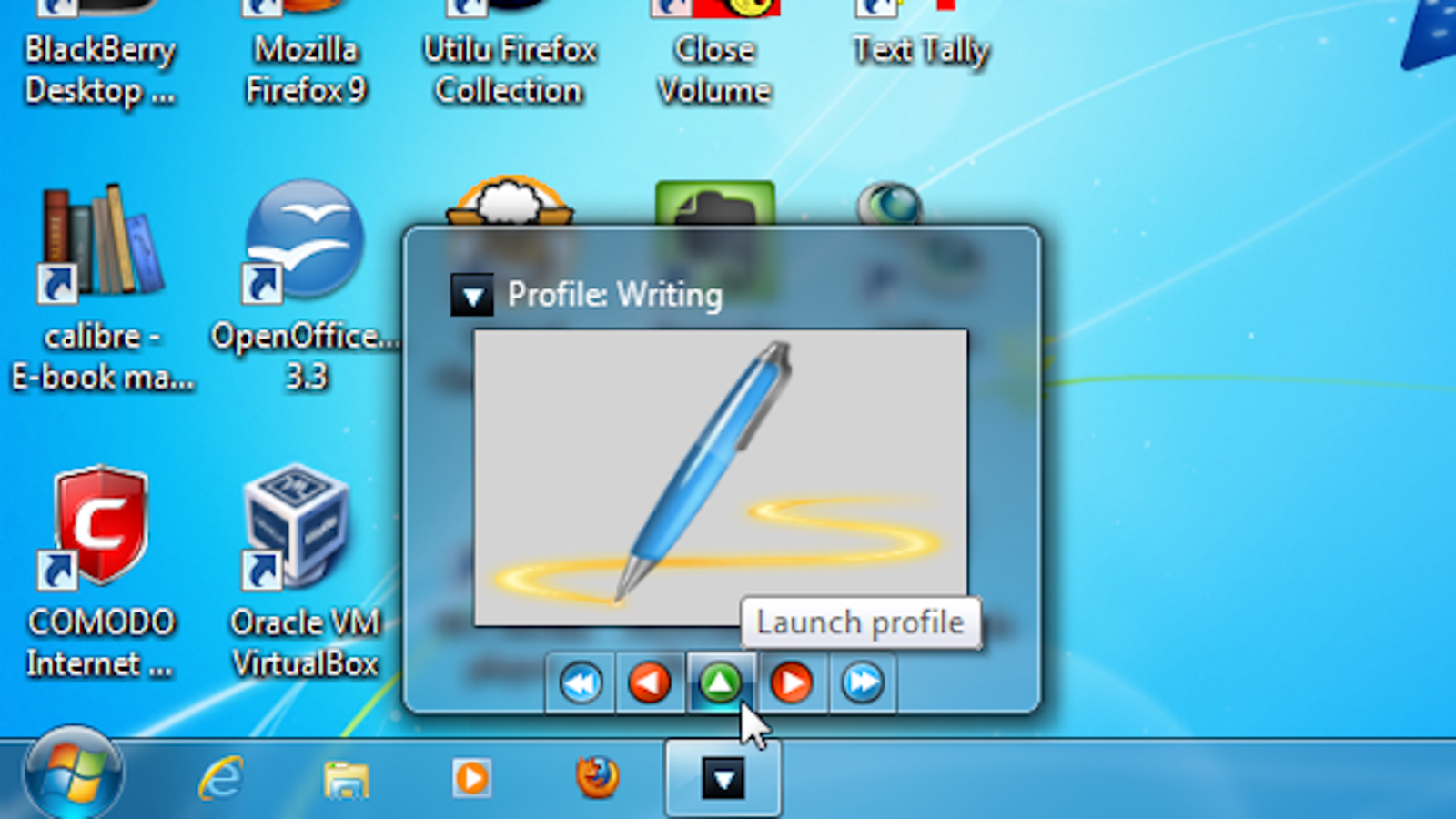 Launch the application. Launch 7. Window writing Mods.