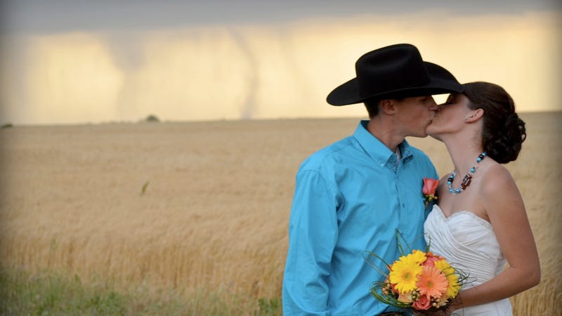 Badass Bride and Groom Totally Unfazed by Ruinous Acts of God