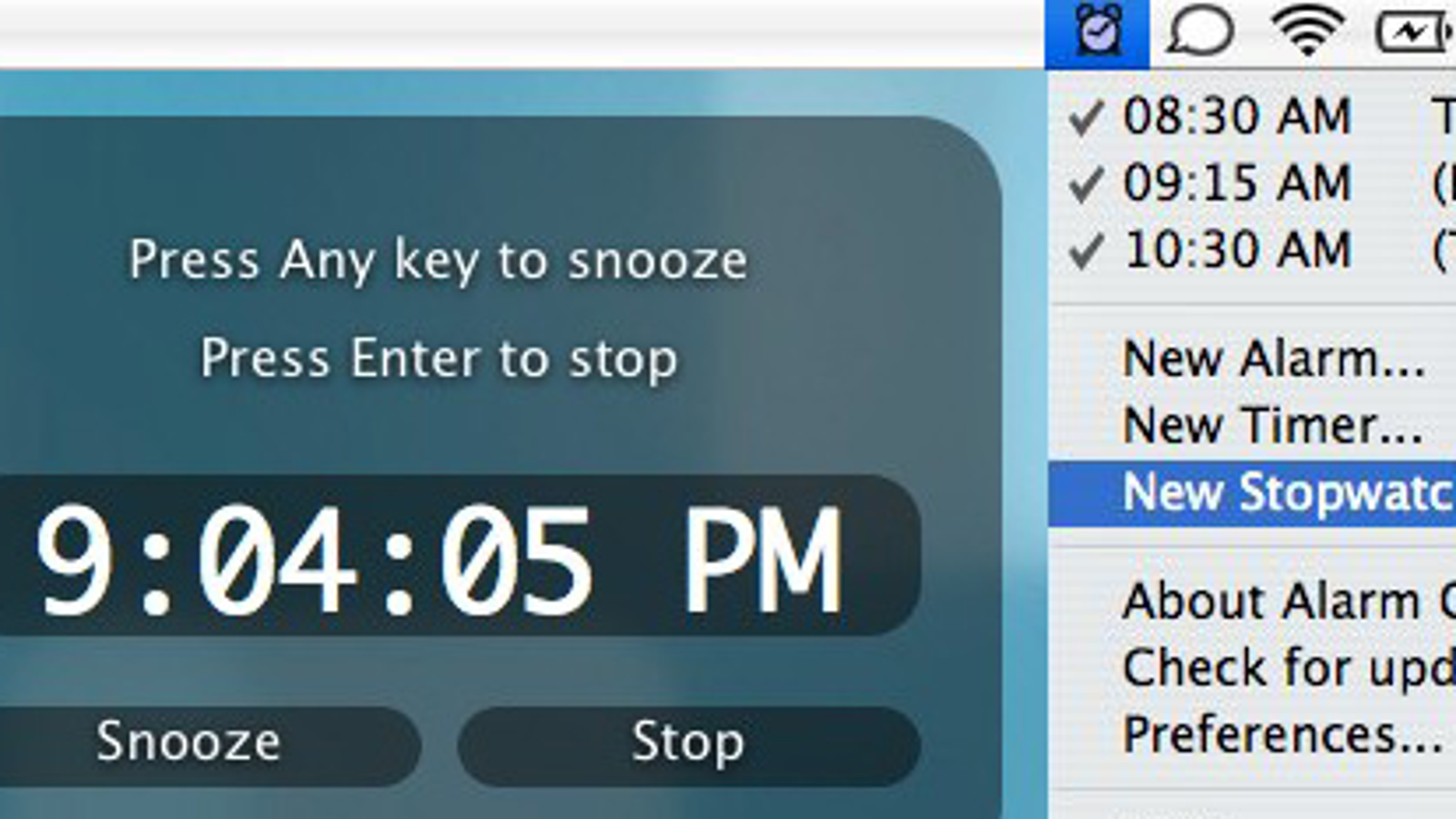 free alarm clock for macbook air