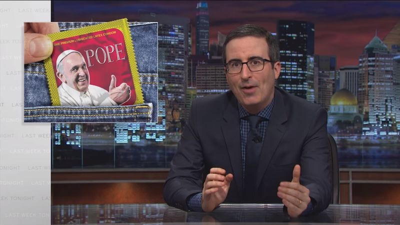 Illustration for article titled John Oliver gallantly rescues some funny, unused graphics from obscurity