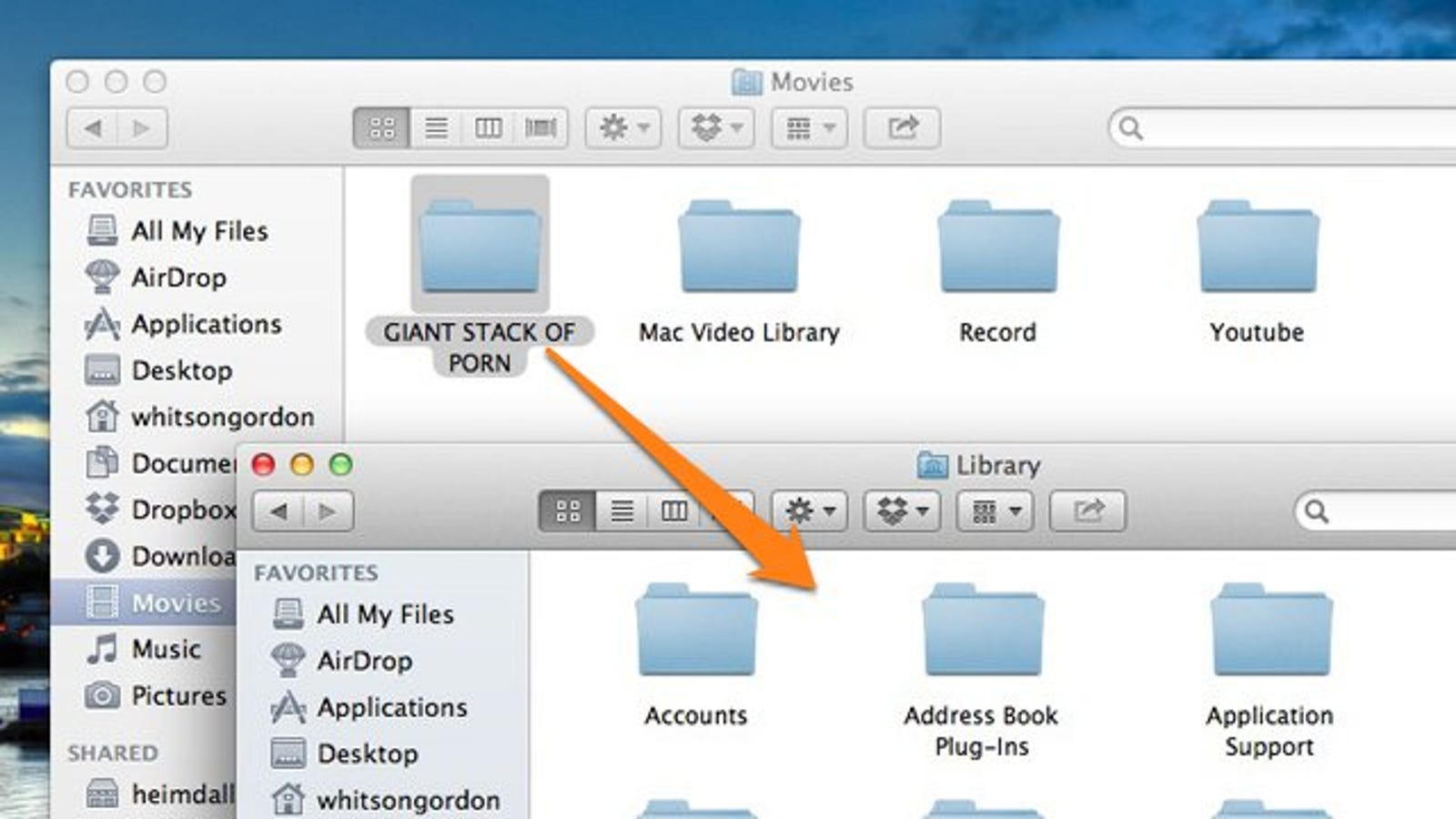 hide folder osx