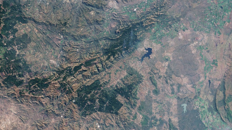 Satellite image of the Barberton Greenstone Belt.