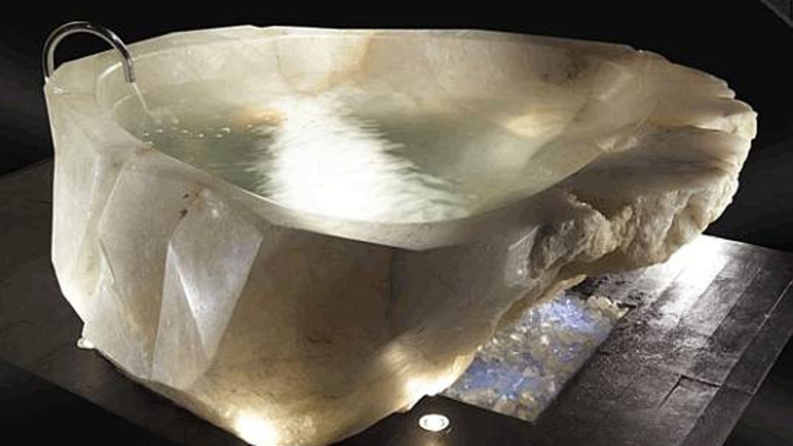 This Three Person Bathtub Is Made From A Single Rock Crystal