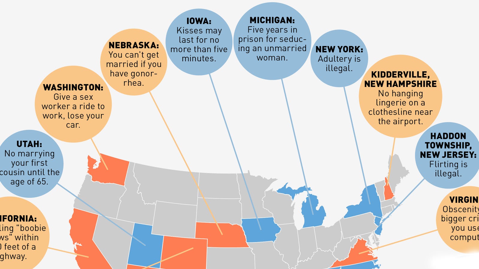 A Map Of The Weirdest Sex Laws In The United States 0303