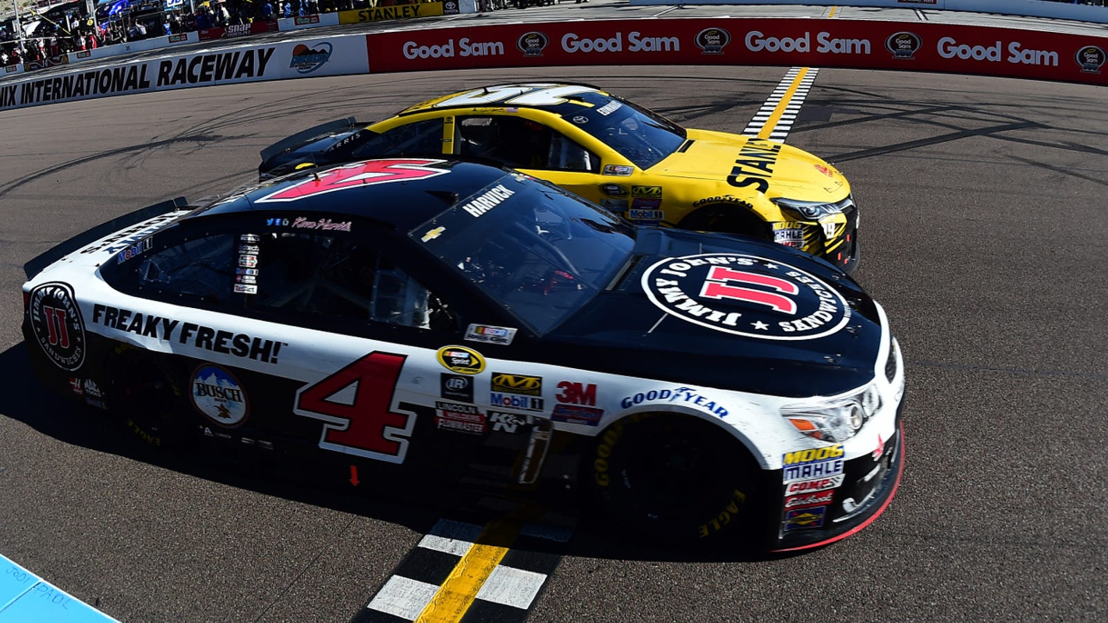 NASCAR's Kevin Harvick Wins By 4 Inches In Insane Full ...