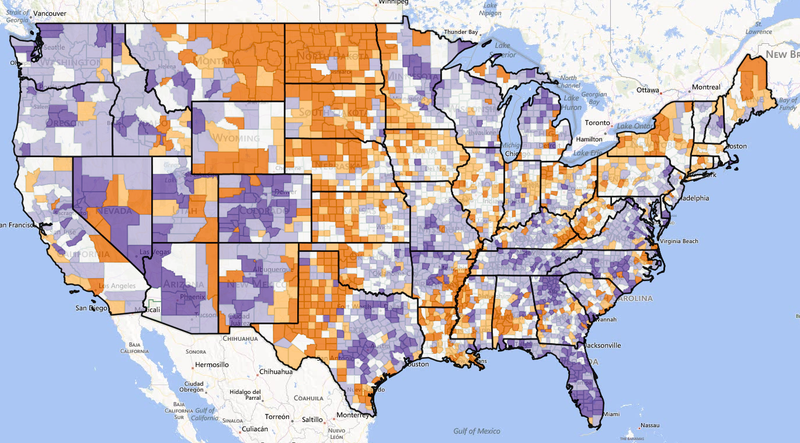 These maps show U.S. migration patterns for the past six decades