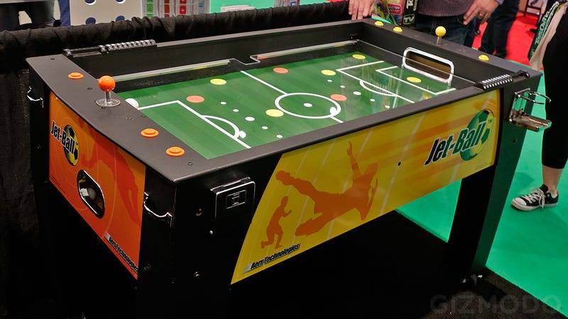 Illustration for article titled The Tiny Players On This Foosball Table Have Been Replaced With Air Jets
