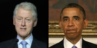 Bill Clinton (David Buimovitch/AFP/Getty Images); Barack Obama (Mark Wilson/Getty Images)