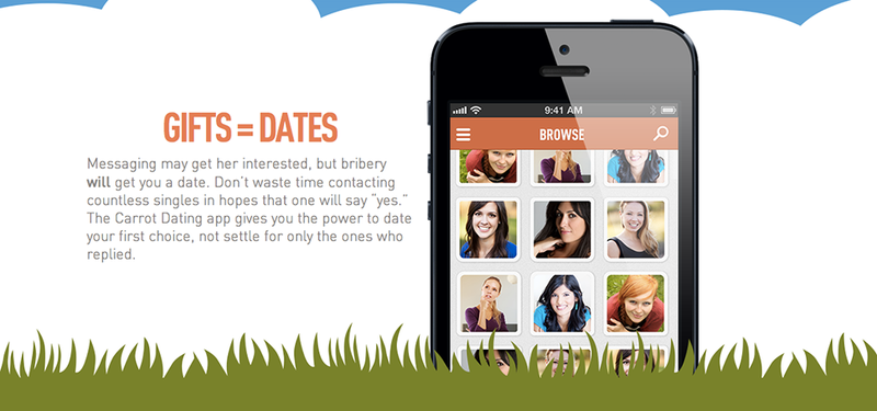 Oct 2013. Carrot Dating App lets men bribe dates out of women.