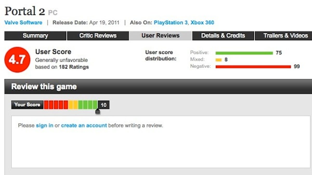 The People Are Panning Portal 2