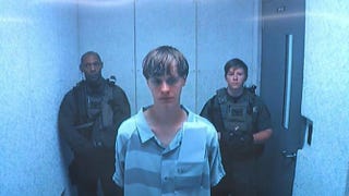 Dylann Storm Roof appears on video feed in front of a magistrate judge June 19, 2015.ABC screenshotÂ