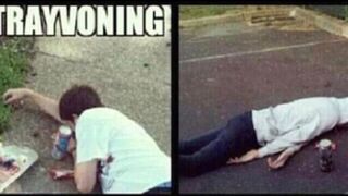 Images of people "Trayvoning" (The Daily Mail)